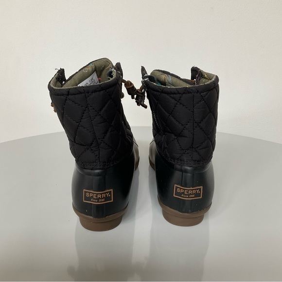 Sperry Black Waterproof Duck Boots. Size 7.5 Women's - Picture 5 of 11